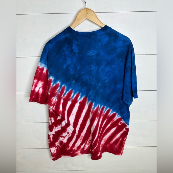 Liquid Blue Tie-Dye USA Flag Stars & Stripes T-Shirt XL – Vintage Patriotic - Picture 4 of 4